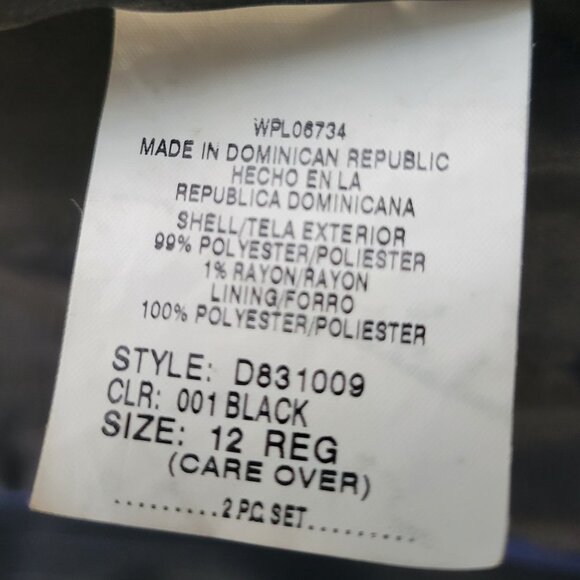 Dockers Pinstripe Youth Black Blazer Size 12 Reg - Picture 8 of 10